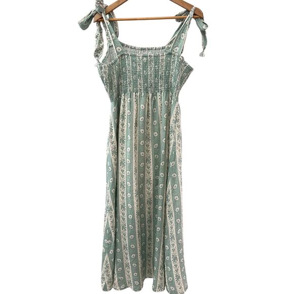 Spartina‎ 449 Saylor Resort Linen-Blend Midi Dress Pockets Size Medium - Picture 7 of 12